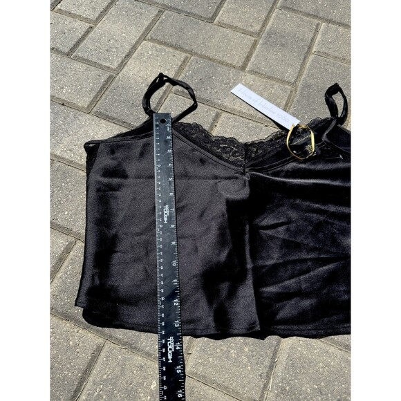 House of harlow 1960 Revolve black satin goth Sexy lace Classic cami NWT Medium - Picture 3 of 6